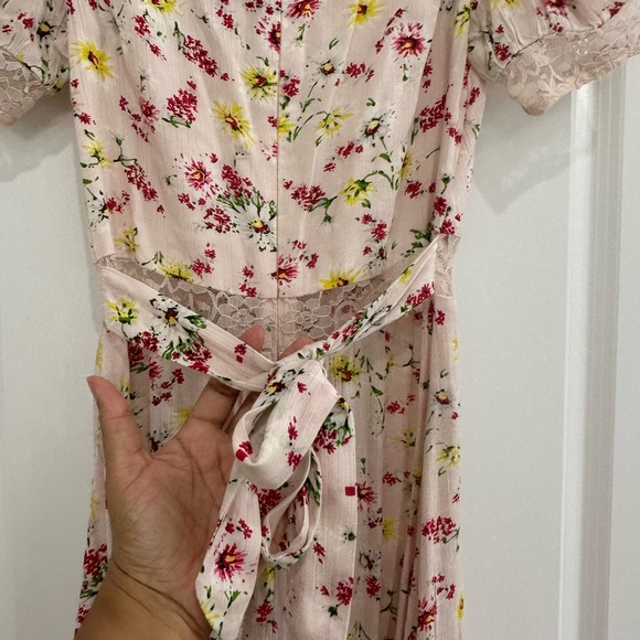 LPA Dress XXS Floral Pink Midi Dress with side slit - Picture 9 of 14